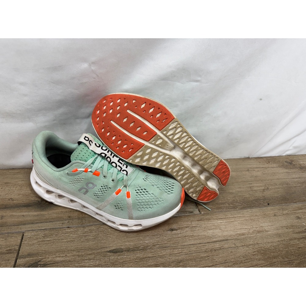 On Cloudsurfer Glacier Flame Mint Green Running Shoes 3WD10441071 Womens 9 - Picture 5 of 9